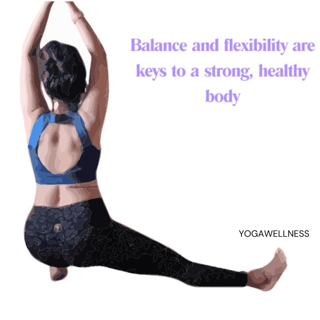 Vector illustration of a lady practicing SKANDASANA