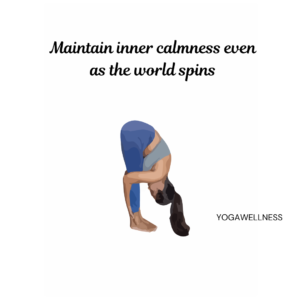 Vector illustration of a lady practicing FORWARD BEND