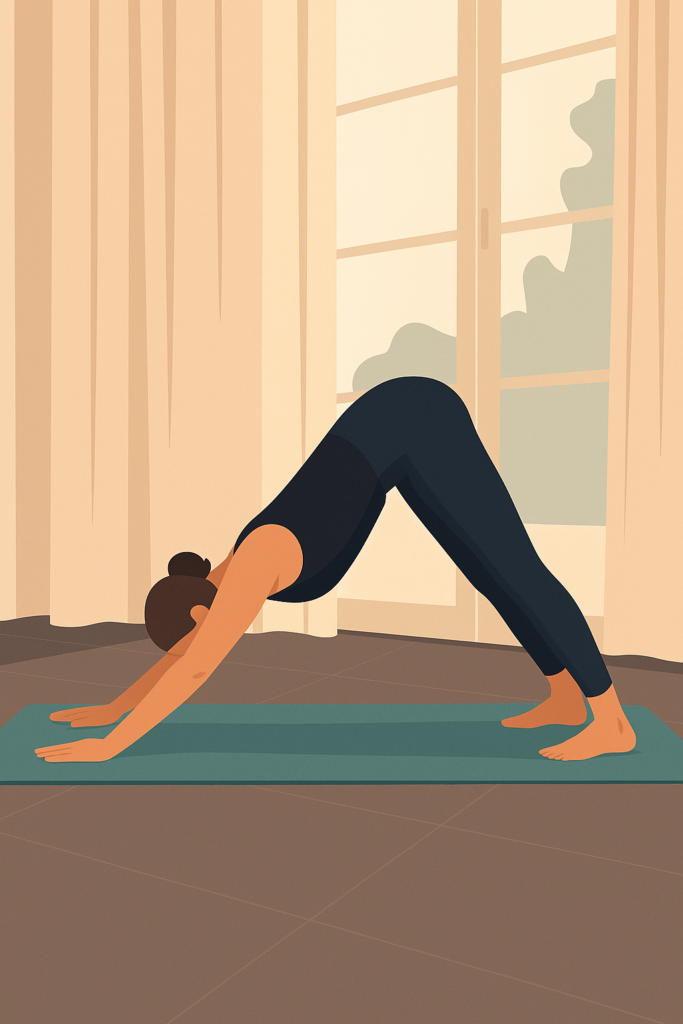 Vector image of Lady in Downward Facing Dog